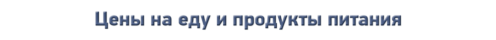 Цены на еду и продукты питания